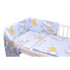 Baby Nellys Mantinel s obliečkami Premium 3D sada Medvedík na rebríku modrý 135 x 100 cm