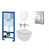 Cenovo zvýhodnený závesný WC set GROHE do ľahkých stien / predstenová montáž + WC Ideal Standard Tesi 38528SET-KE