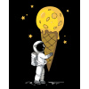 ZUTY Maľovanie podľa čísel - ASTRONAUT SO ZMRZLINOU Rámovanie: bez rámu a bez vypnutia plátna, Rozmer: 80x100 cm