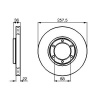TATechnix Brzdový kotúč 257,5 mm Opel FRONTERA A (U92) - BOSCH