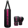 RDX Dětský boxovací pytel a rukavice F6 2FT Kara, růžový