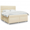 Box spring postel s matrací krémová 180x200 cm textil 3292879