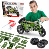 KOVOVÉ STAVEBNÉ KOCKY PLECHY SKRUTKY TECHNICKÁ HRAČKA MOTOCYKEL