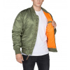 Alpha Industries Prechodná bunda MA-1 VF 59 Long-Z Zelená/Biela M