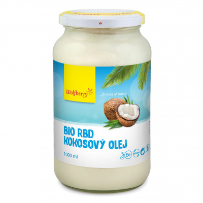 RBD Kokosový olej BIO, 1000 ml WOLFBERRY