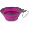 Dexas skladací cestovný hrnček veľký 473 ml – cestovná, silikónová, skladacia miska pre psa – fuchsiová