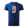 Sablio Tričko s potlačou Tiger Paint 2 - modré 5XL