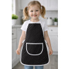 HAMAVISS zástera na varenie detská čierna s bodkami - 3-4 roky