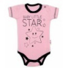 Body krátky rukáv Baby Nellys, Baby Little Star - ružové