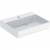 Geberit ONE - Umývadlo 500x410x142 mm, skrytý prepad, s otvorom na batériu, vodorovný odtok, KeraTect, biela 505.019.00.1