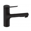 Hansgrohe Zesis M33 drezová batéria 150,vyťahovateľná sprška,2jet,sBox lite,Čierna matná HG 74803670