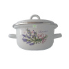 Metalac kastról smaltovaný + pokrievka 23,5 cm / 4 l levanduľa