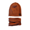 Fashionkids Detský set čiapka/nákrčník tehlová Veľkosť: 42-48