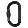 Karabína PETZL OK so skrutkovacím zámkom čierna