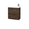 Dreja Skrinka pod umývadlo HOST SZD 50 - D25 Teak / Bez úchytky T31 / D25 Teak / Levé