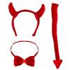 Set čerti (rohy, chvost, motýlik)