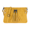 Dámska semišová horčicová kabelka ZORA
