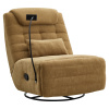 Luxusné otočné kreslo hojdacie, horčicová, UMBRO