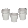 Priemyselné vedro z polyetylénu, objem 12 litrov, biele, BJ = 10 kusov