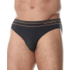 Brubeck BE10110 Pánské slipy ACTIVE WOOL graphite L