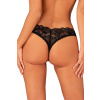 Obsessive Sexy tanga Donna Dream - otvorený klin Čierna XL/2XL