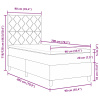 vidaXL Boxspring posteľ s matracom krémová 90x200 cm tkanina - Krémová - 275799-292528
