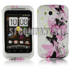 Silikónový obal HTC Wildfire S – Butterfly – biela