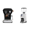 Ascaso Dream PID, Dark Black + Eureka Atom Specialty 65, white