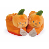 Papučky pre bábätko Tekvica Booties My First Halloween Doudou et Compagnie v darčekovom balení oranžové od 0-6 mes
