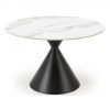HALMAR Okrúhly jedálenský stôl GARET, čierna/biely mramor