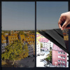 Okenná fólia blurr čierna, hotová, 100 % zatemňujúca, 100 x 300 cm
