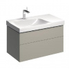 Geberit Xeno 2 - Skrinka pod umývadlo 90 cm, s odkladacou plochou, zásuvka s LED svietidlom, sivobéžová 500.515.00.1