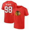 Pánske tričko Connor Bedard #98 Chicago Blackhawks NHL Draft 2023 Stack Logo