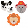 Bo Jungle Penové B-zvieratko Panda Sloník Lev 3 ks
