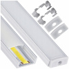 Profil LED Aluminiowy 1m Biały Natynkowy pre LED pásik 8 mm - 12 mm sada