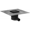 Hansgrohe RainDrain Brilliance, úplná sada podlahového vpustu 100x100 pre dlažbu, čierna matná, HAN-56250670