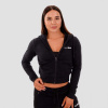 GymBeam Dámska mikina Zip-up TRN black LL
