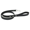 COBBYS PET Vodidlo z pravej kože čierne, s jemnou dvojradovou hľbkovou zúbkovou tlačou po okrajoch 25mm/120cm (COBBYS PET Vodidlo z pravej kože čierne, s jemnou dvojradovou hľbkovou zúbkovou tlačou po