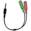 GENIUS ACC-100 audio adaptér 2x samica 3,5 mm jack na 1x samec 3,5