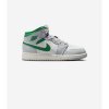 Nike Členkové tenisky Jordan 1 Mid White Pure Platinum Pine Green (GS) Šedá