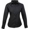 PREMIER PR 300 / Dámska popelínová košeľa s dlhým rukávom - black 5XL