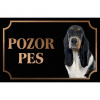 Baset - Kovová tabuľka POZOR PES