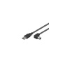 PremiumCord ku2ab2-90 USB 2.0, A-B, se zahnutým USB-B konektorem 90°, 2m