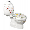 SAPHO KID 55,7cm WC kombi detské komplet so splachovaním, spodný odpad, biele s potlačou, CK301.400.0F