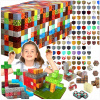 MAGNETICKÉ KOCKY PIXEL 184 ELEMENTY 2x PANÁČIK KONŠTRUKČNÁ KOCKA XL