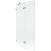 Mexen Lunar, 2-krídlová vaňová zástena ľavá 90 x 150 cm, číre sklo, chrómová, 897-090-100-01-00-L