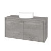 Dreja Skrinka pod umývadlo VISIT SZD2 100 (umývadlo Circo) - D01 Betón / Úchytka T34 - nerez / D01 Betón / Stred