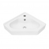 Swiss aqua technologies Rohové umyvadlo SAT B-Way 55x38,5 cm otvor pro baterii uprostřed SATBW5538