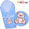 Zavinovačka s výztuží Baby Nellys - Medvídek Teddy - jersey - modrá