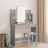 zahrada-XL Toaletný stolík so zrkadlom sivý sonoma 96x39x142 cm 837580